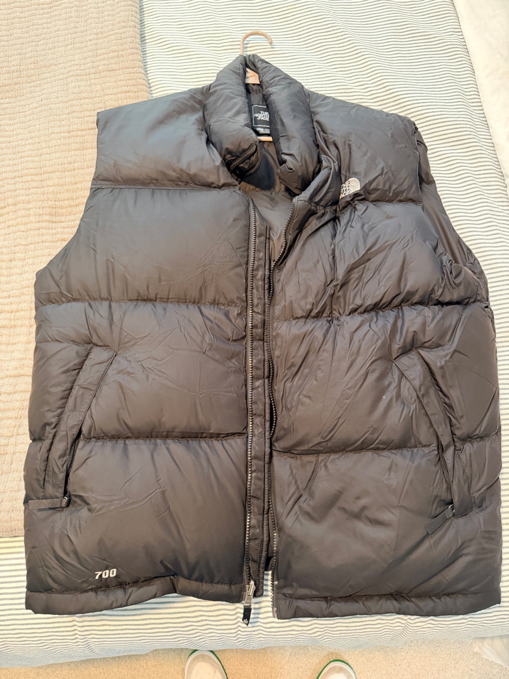 The North Face Black Quilted Jacket with Logo Patch